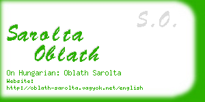 sarolta oblath business card